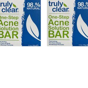 2 PACK Truly Clear One-Step Acne Solution Blemish Bar with Salicylic Acid 3.5oz
